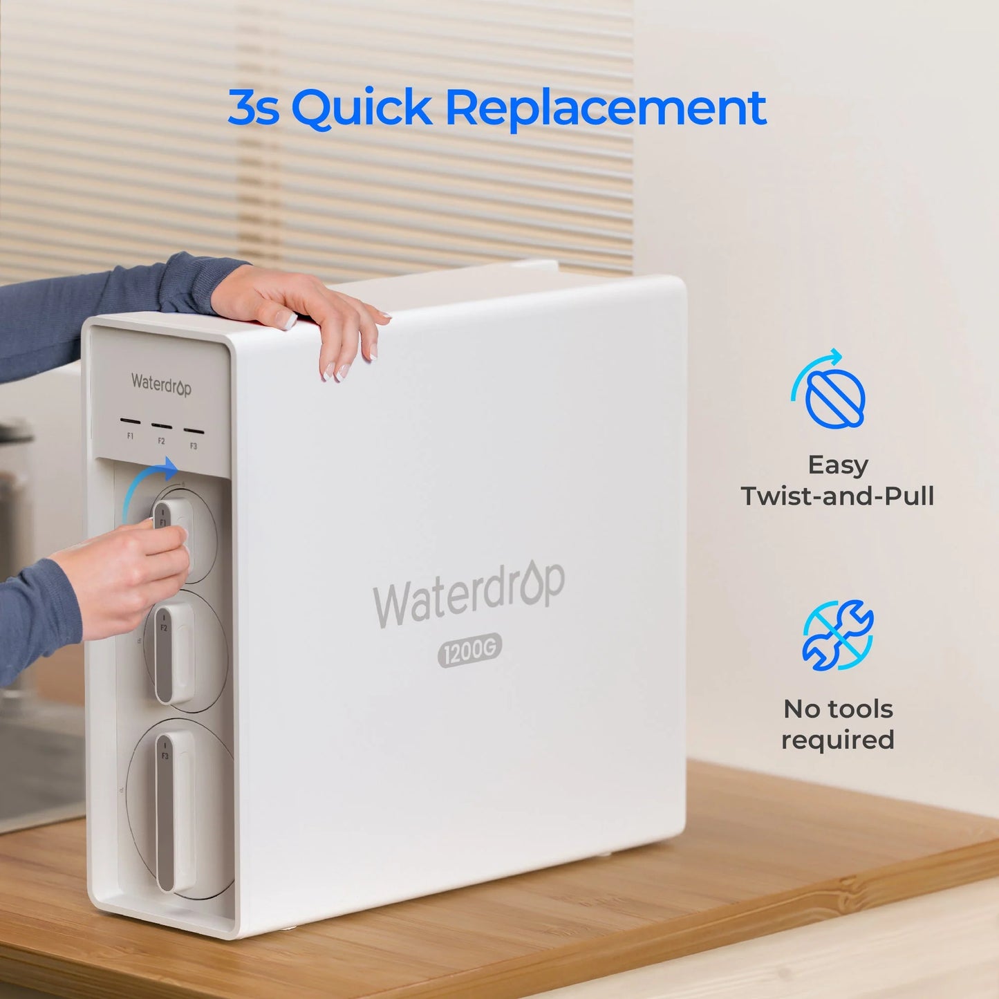 2 year Combo Set for Waterdrop X12/X14/X16 RO System Replacement Filter