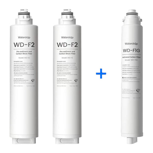 1 year Replacement Filter Combo Set for Waterdrop X8 RO System