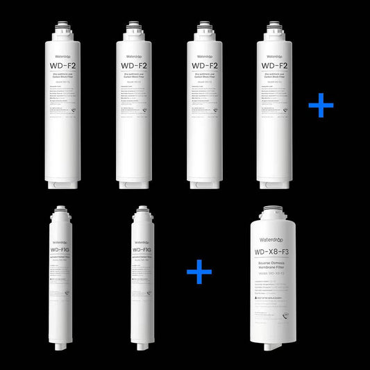 2 year Replacement Filter Combo Set for Waterdrop X8 RO System